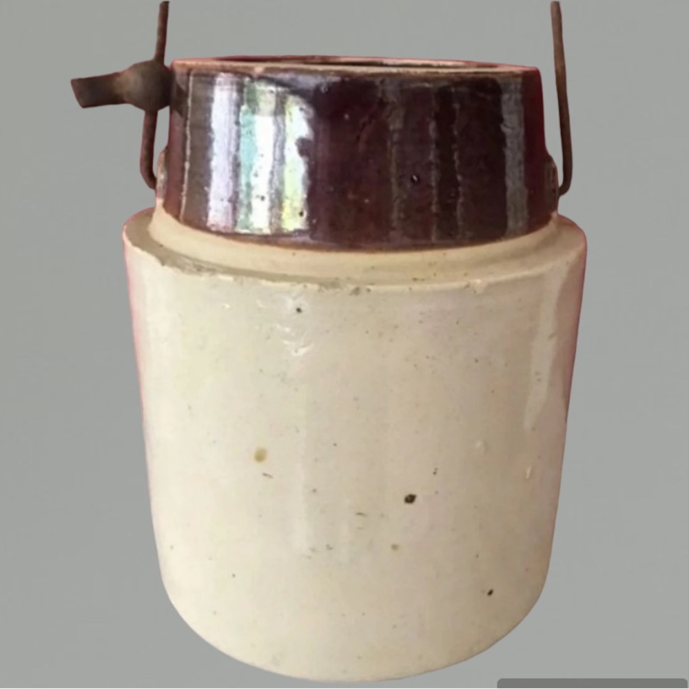 Vtg Western Earthenware Stoneware Crock Handle